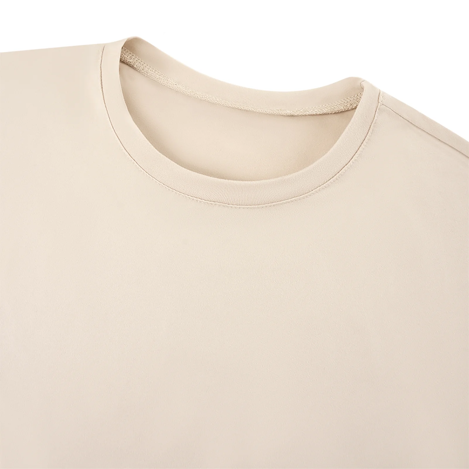 Comfortable Short Sleeve Loungewear Set - Cream - Image 3