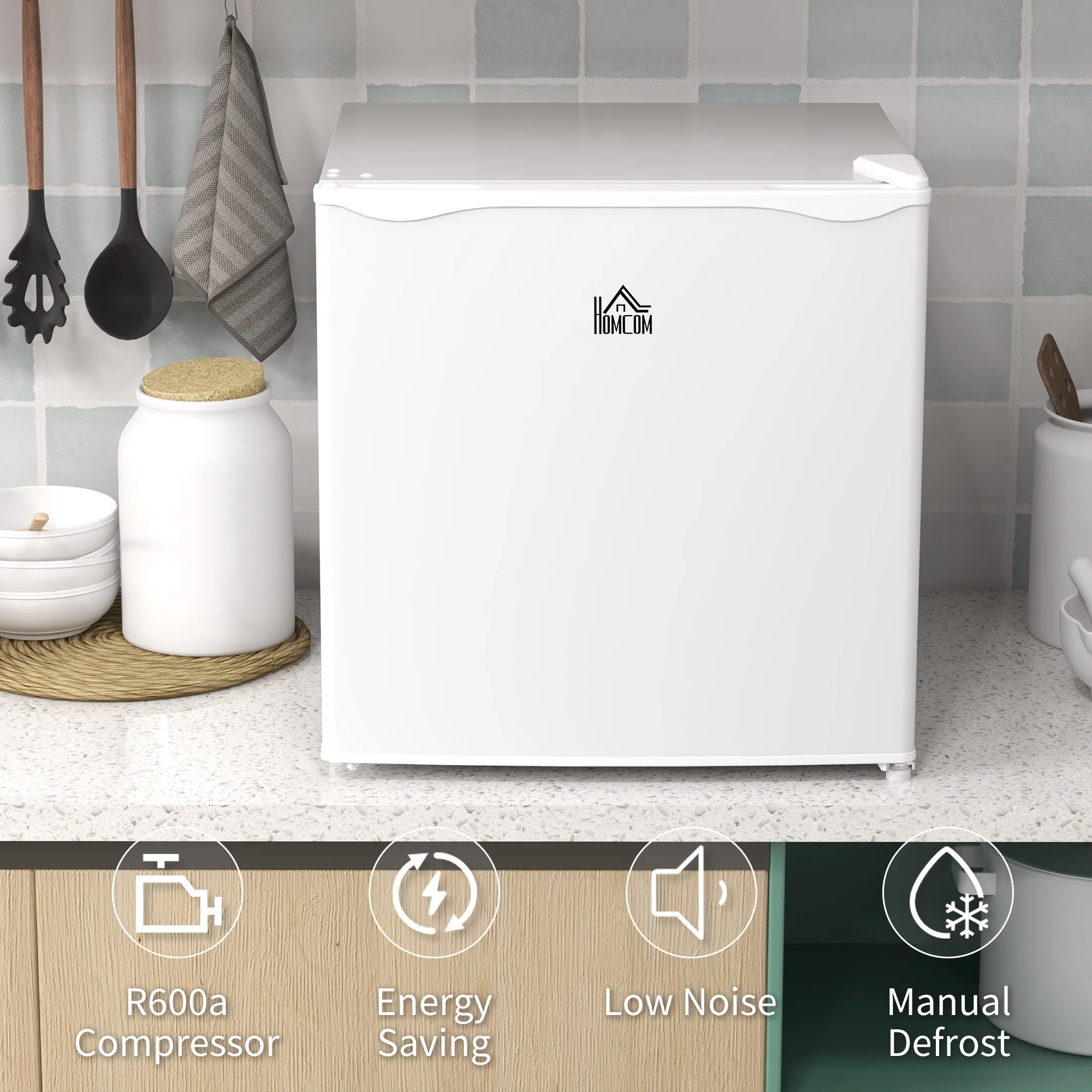 Compact Mini Freezer Small Freezer With Reversible Door For Bedrooms White - Image 8