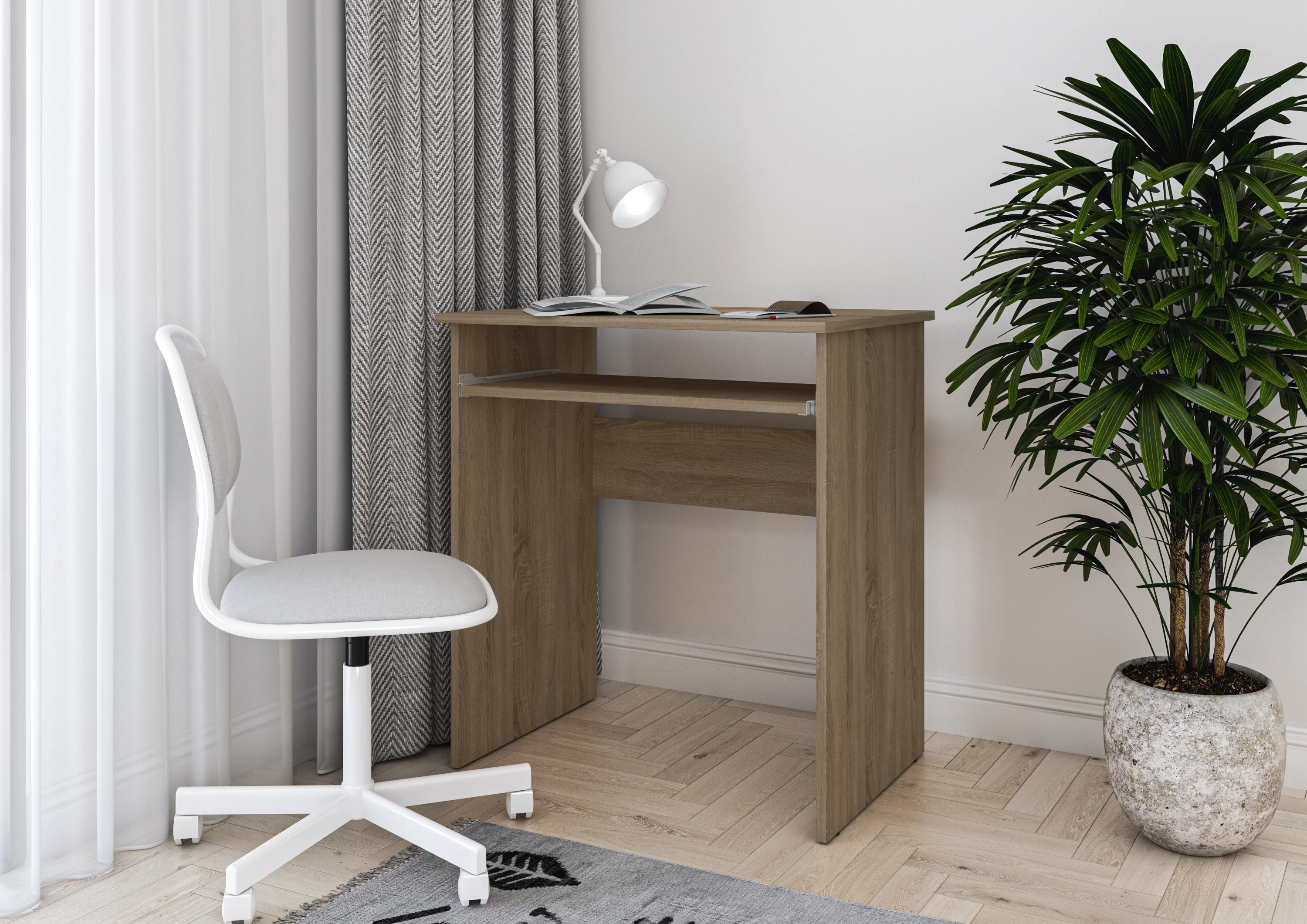 Computer Desk Shefa Line Luna 68 X 50 X 75 Cm Sonoma Oak - Image 4
