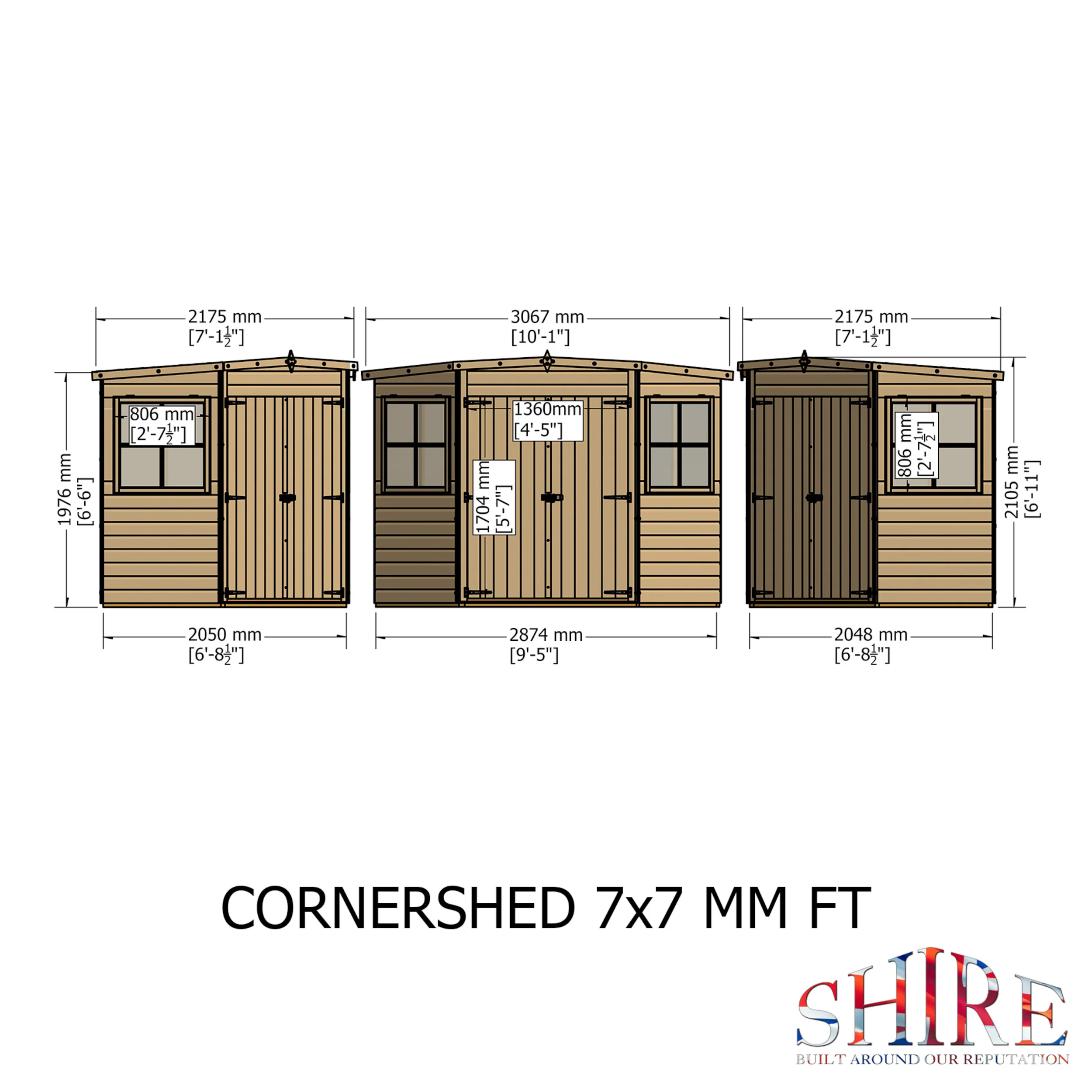 Corner Pressure Treated Shed - Image 3