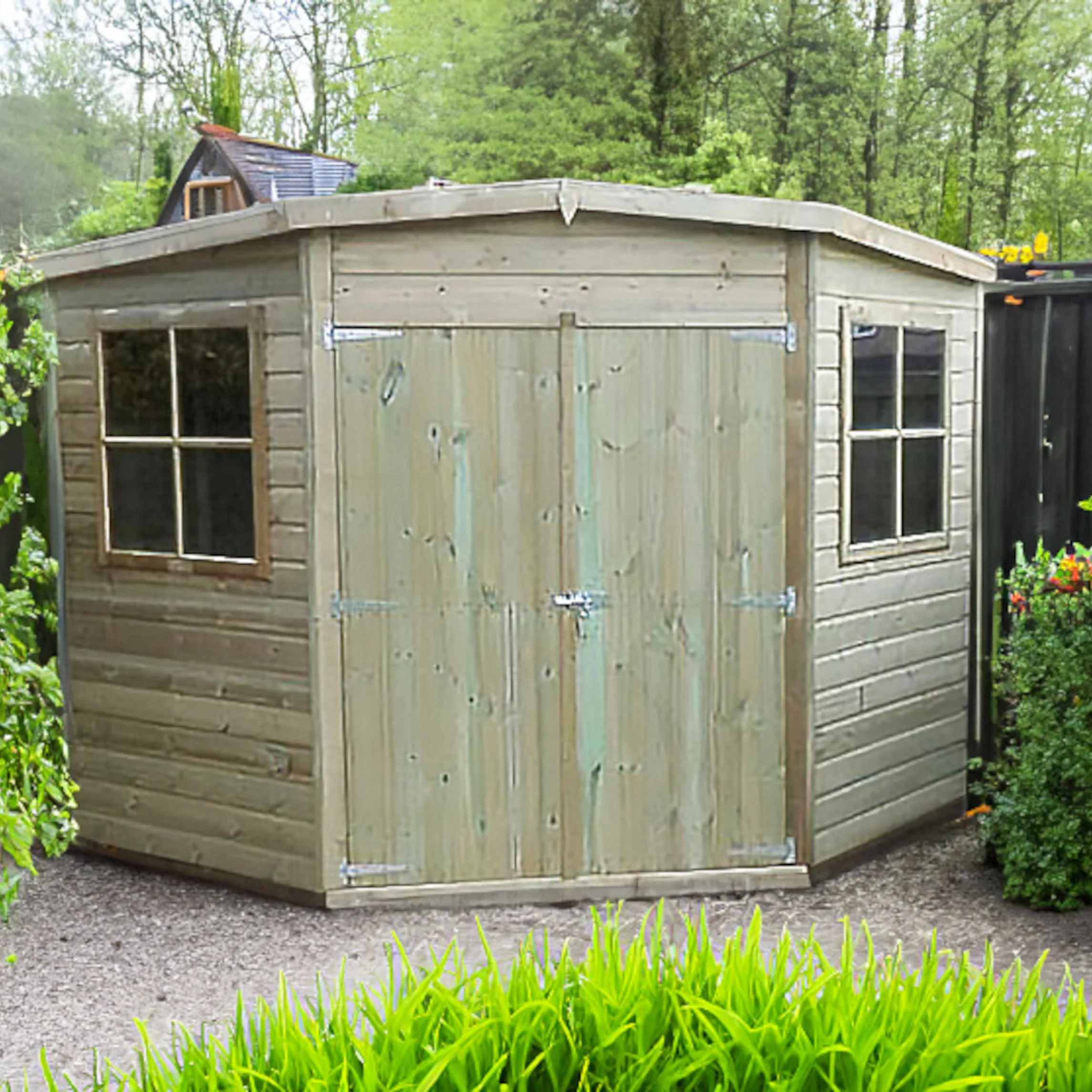 Corner Pressure Treated Shed - Image 5