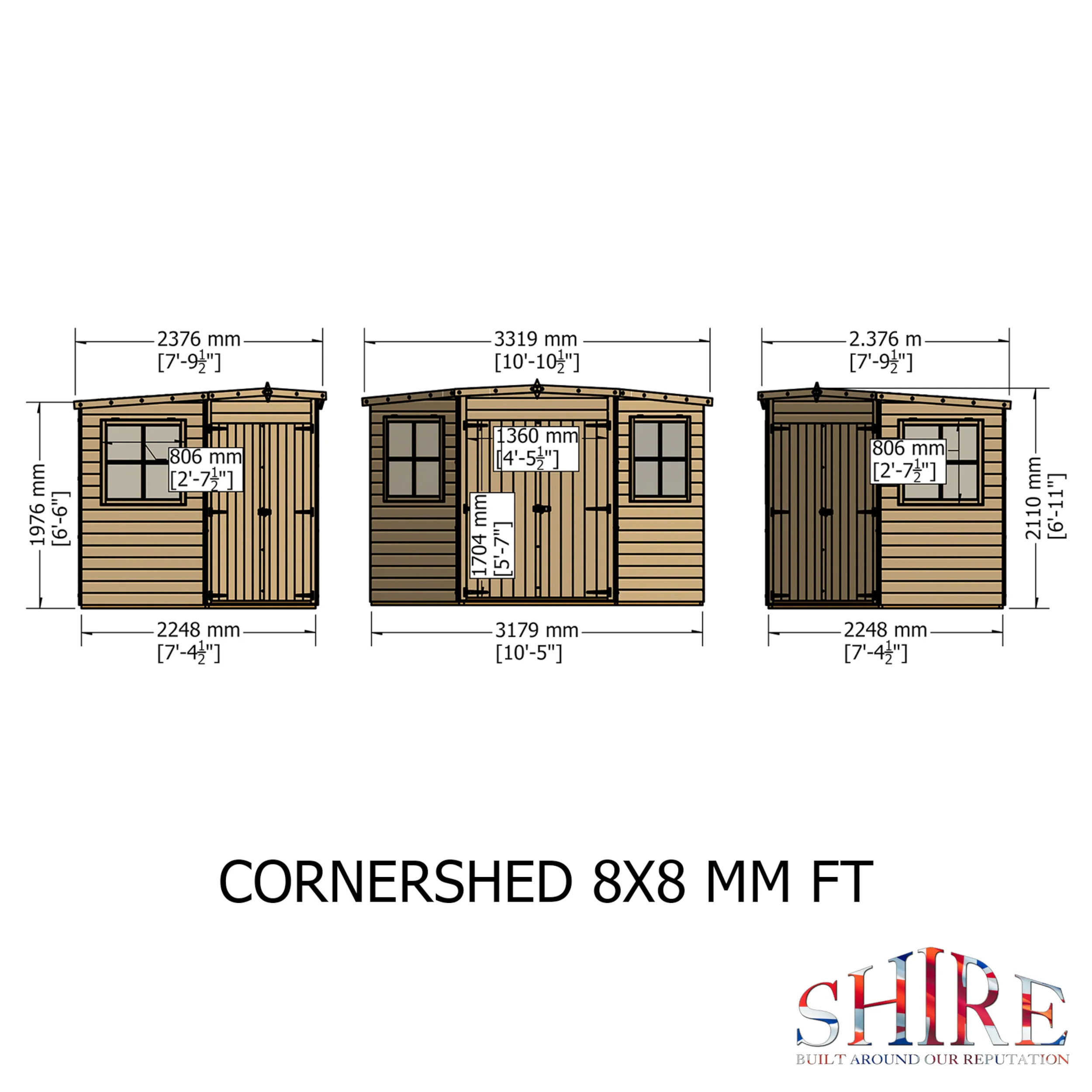 Corner Pressure Treated Shed - Image 7