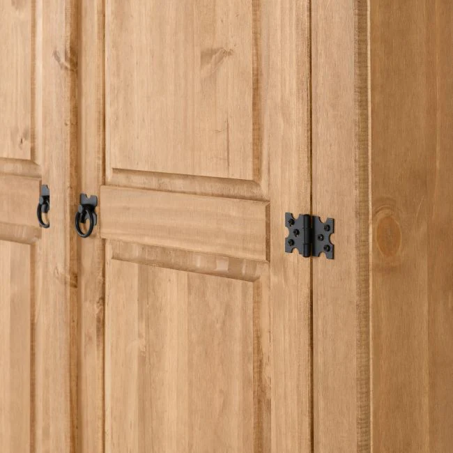 CORONA 2 DOOR WARDROBE - DISTRESSED WAXED PINE - Image 4