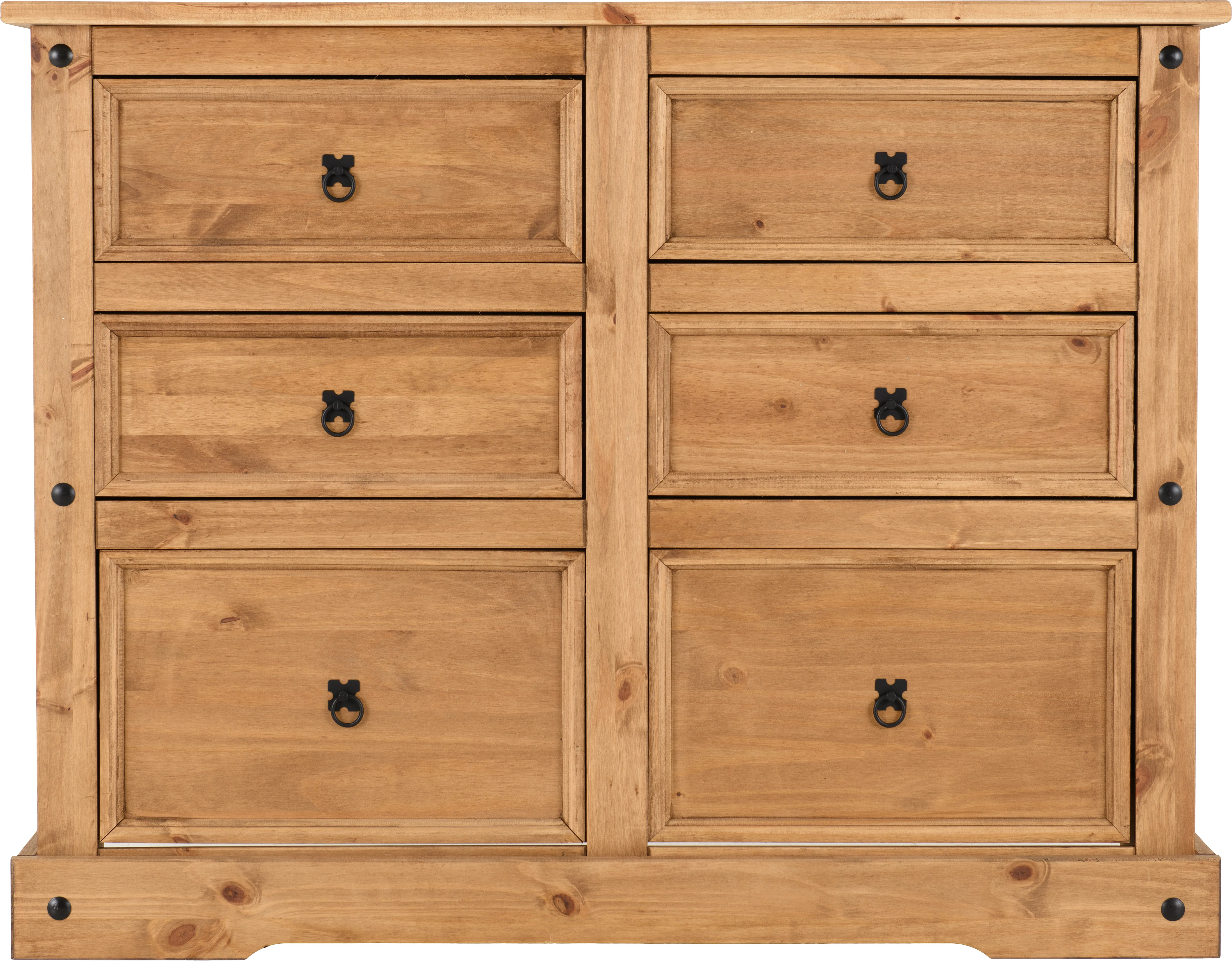CORONA 6 DRAWER CHEST - DISTRESSED WAXED PINE - Image 3
