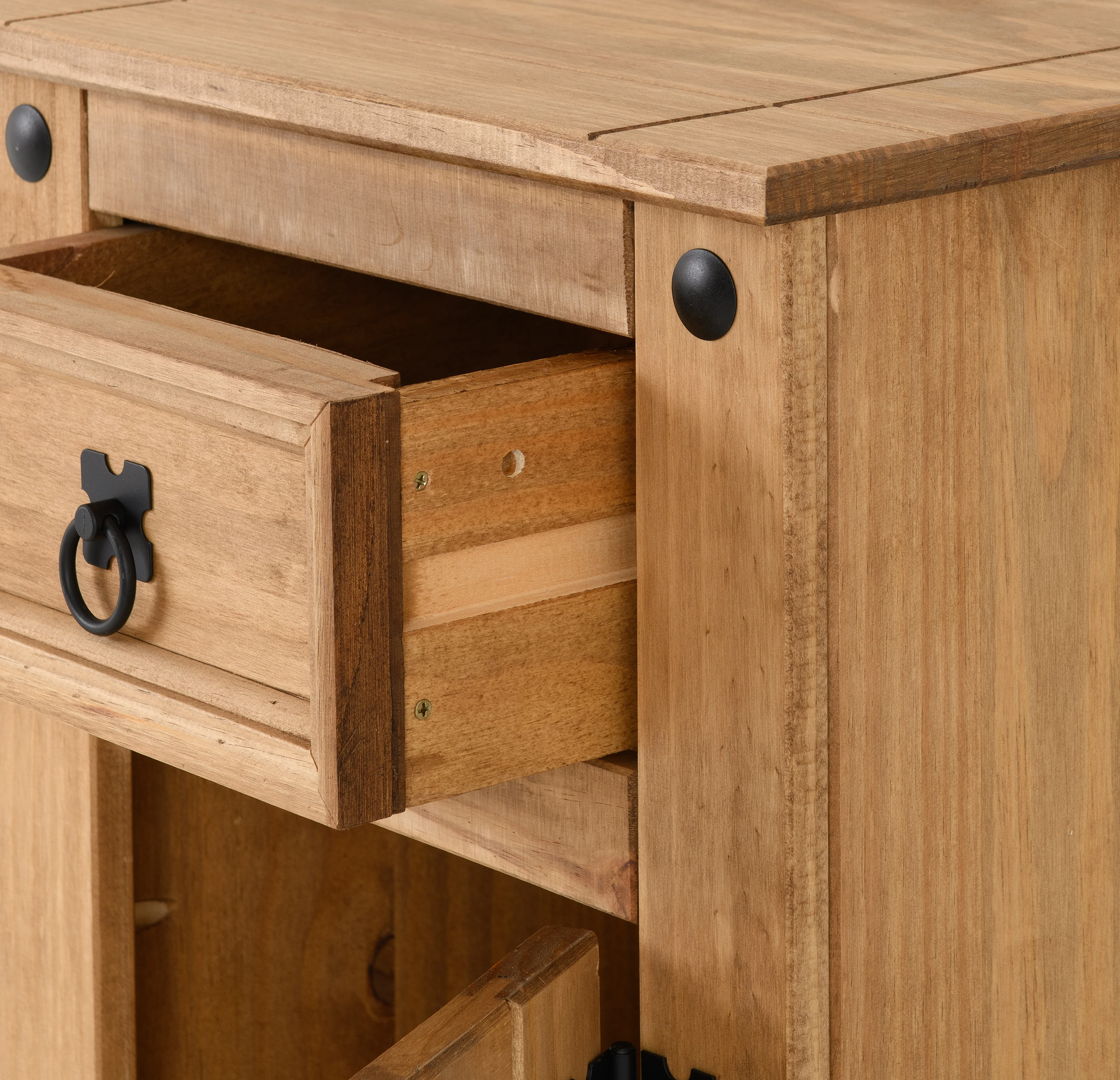 CORONA PETITE BEDSIDE - DISTRESSED WAXED PINE - Image 6