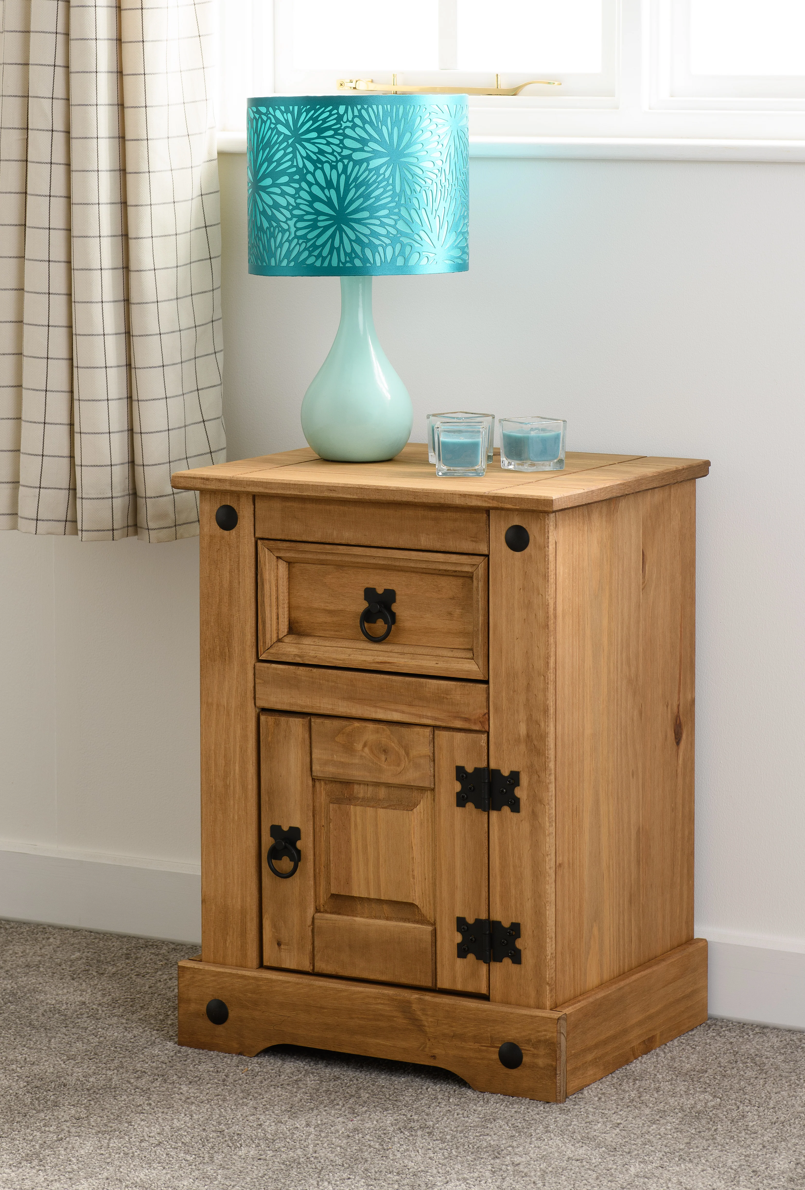 CORONA PETITE BEDSIDE - DISTRESSED WAXED PINE - Image 8