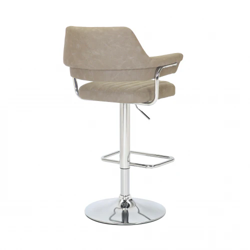 Cortez Leather Effect Mink Bar Stool - Set Of 2 - Image 2