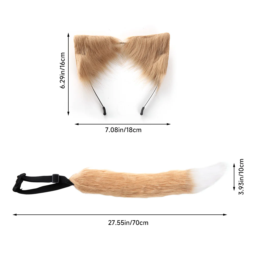 Cosplay Fox Tail and Ear Headband Set - Image 15