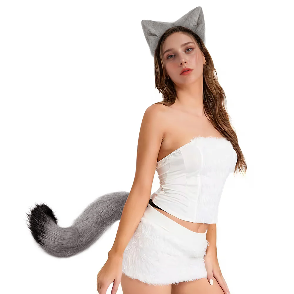 Cosplay Fox Tail and Ear Headband Set - Image 2