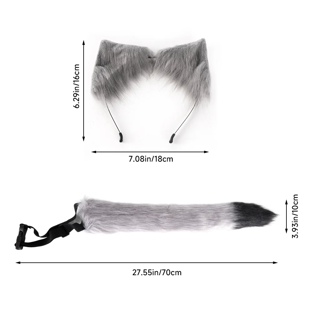 Cosplay Fox Tail and Ear Headband Set - Image 8