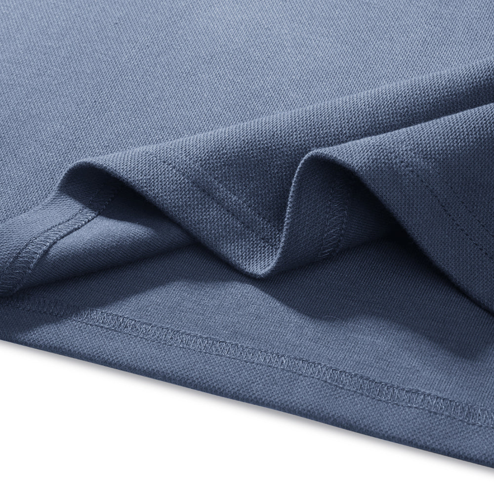 Cotton Long Sleeve Polo T-Shirt - Image 5