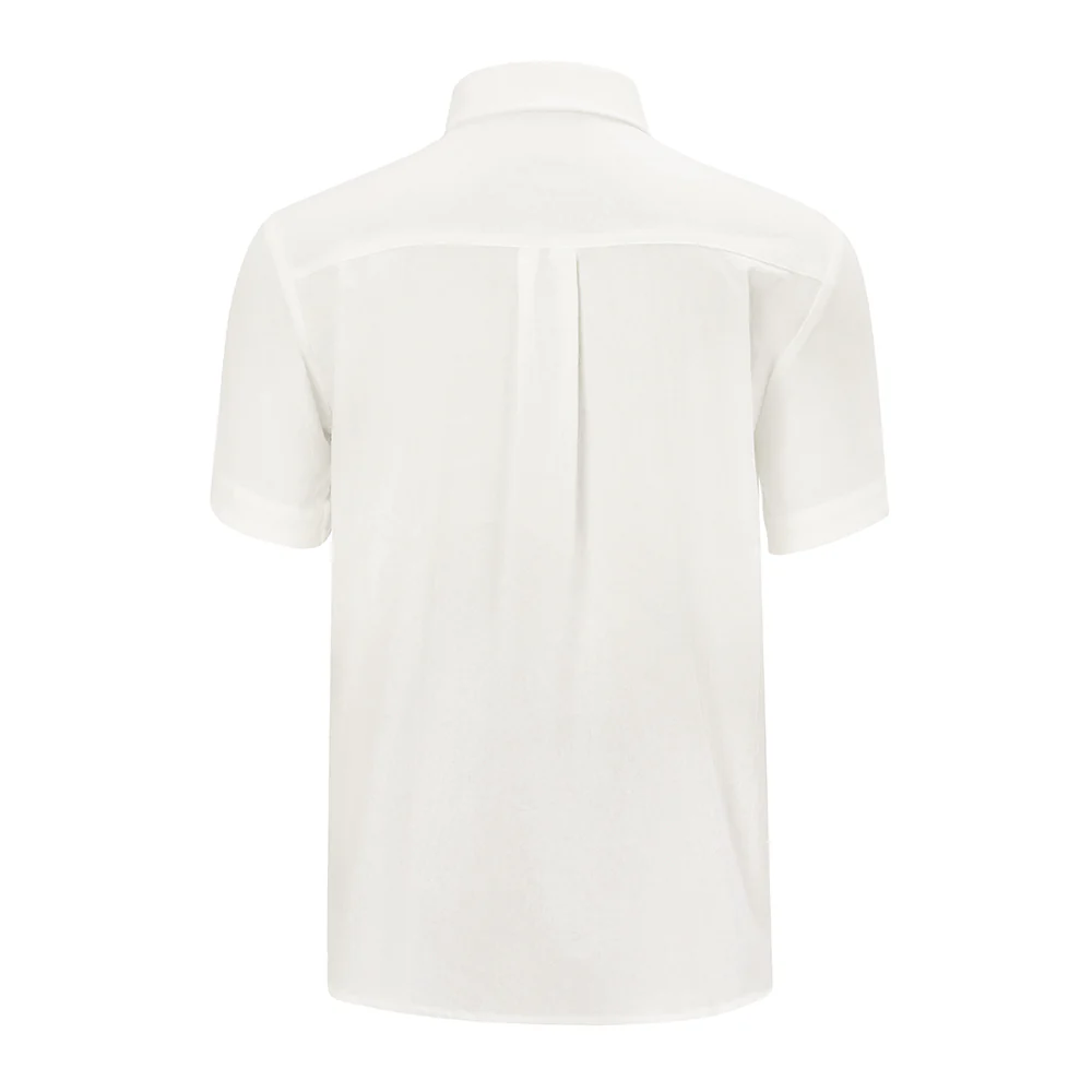 Cotton Short-sleeve Shirt - White - Image 4