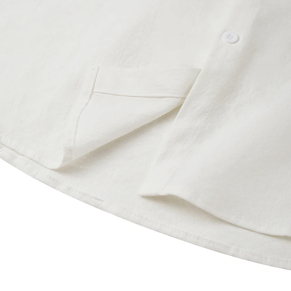 Cotton Short-sleeve Shirt - White - Image 6