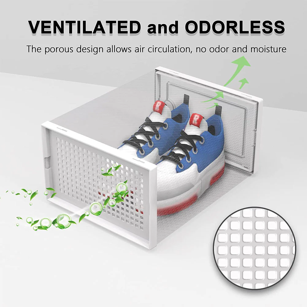 Cottonfy UK 12x Stackable Shoe Storage Box Organiser - Image 19