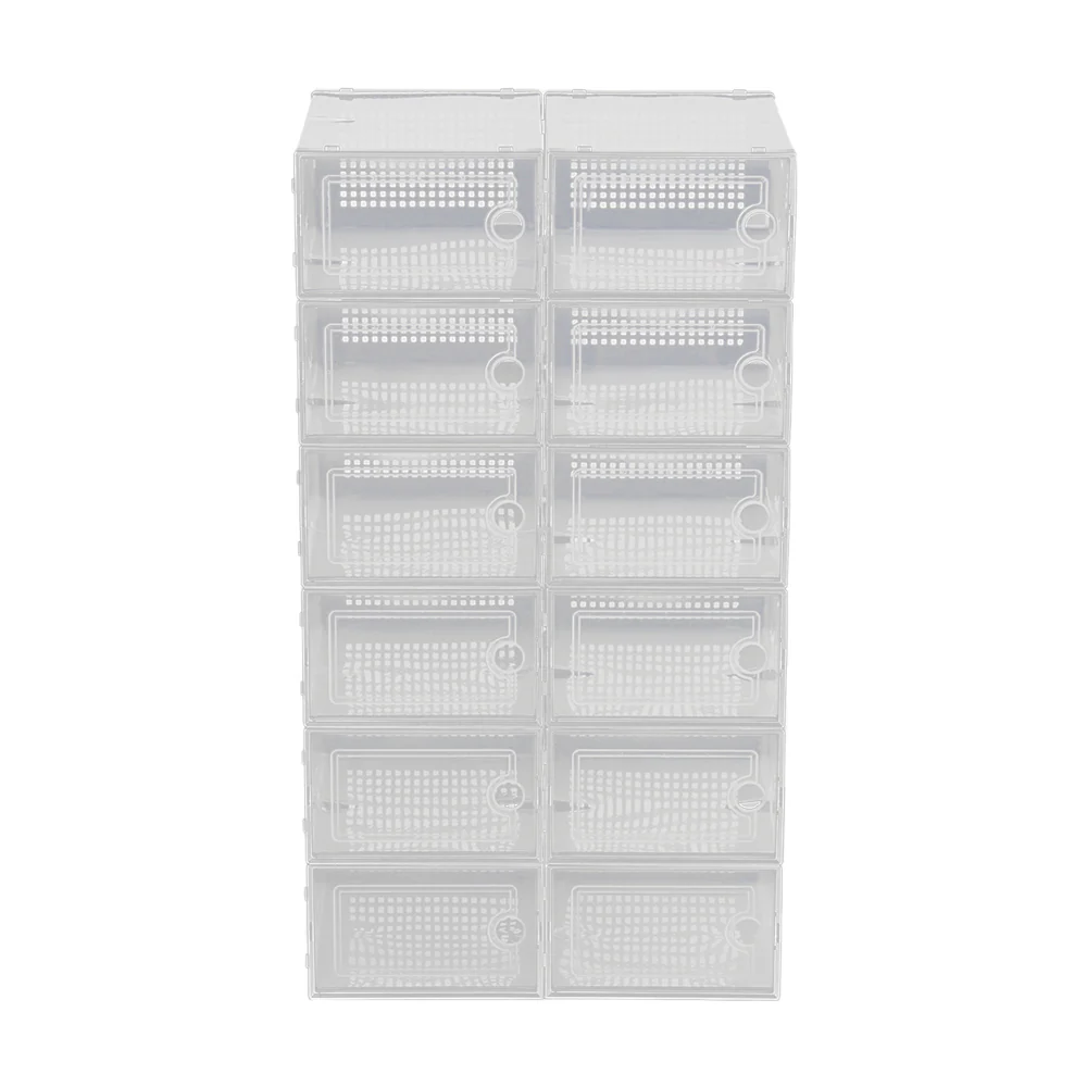 Cottonfy UK 12x Stackable Shoe Storage Box Organiser - Image 24