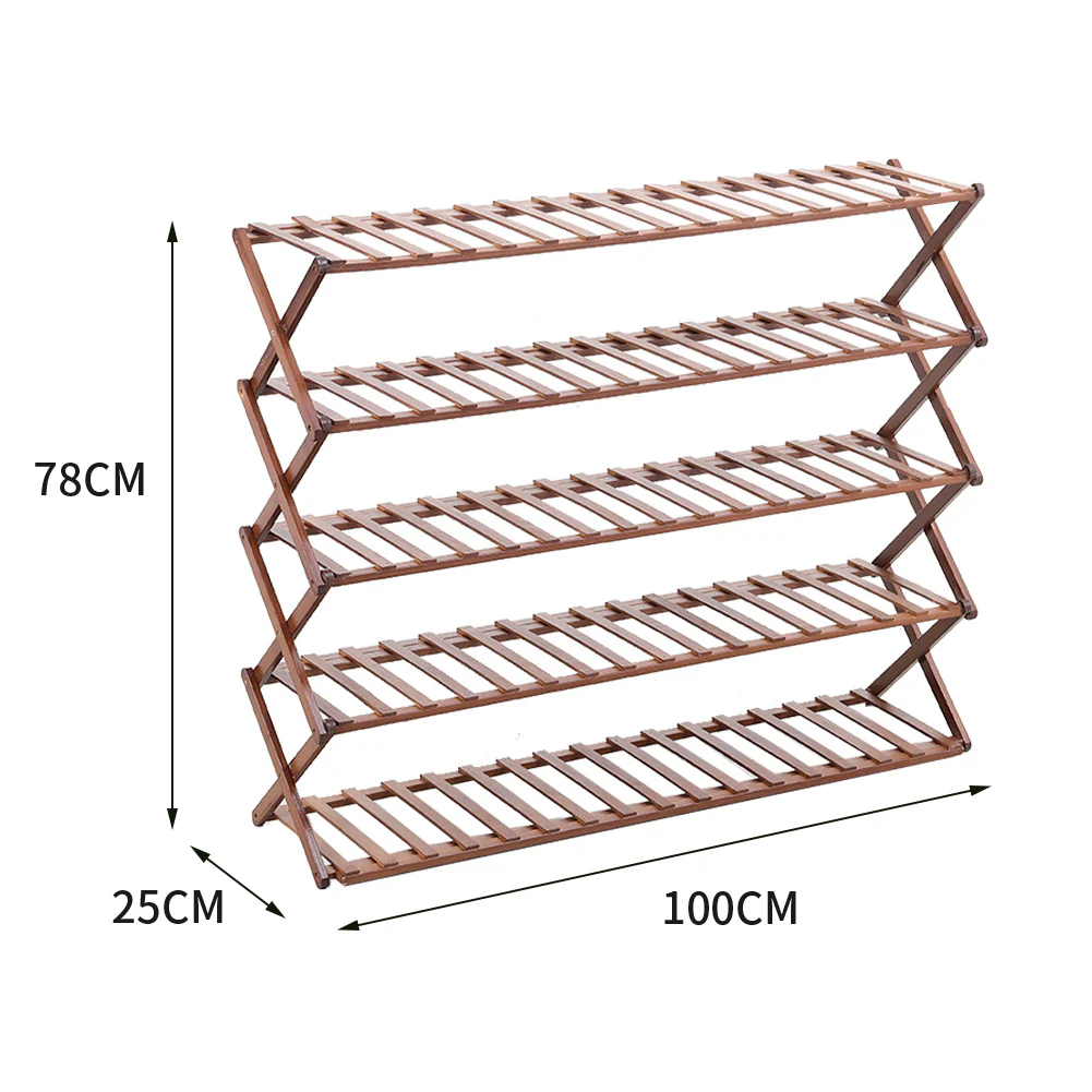 Cottonfy UK 5-Tier Bamboo Flower Stand Rack Holder Multifunctional Storage Rack - Image 15
