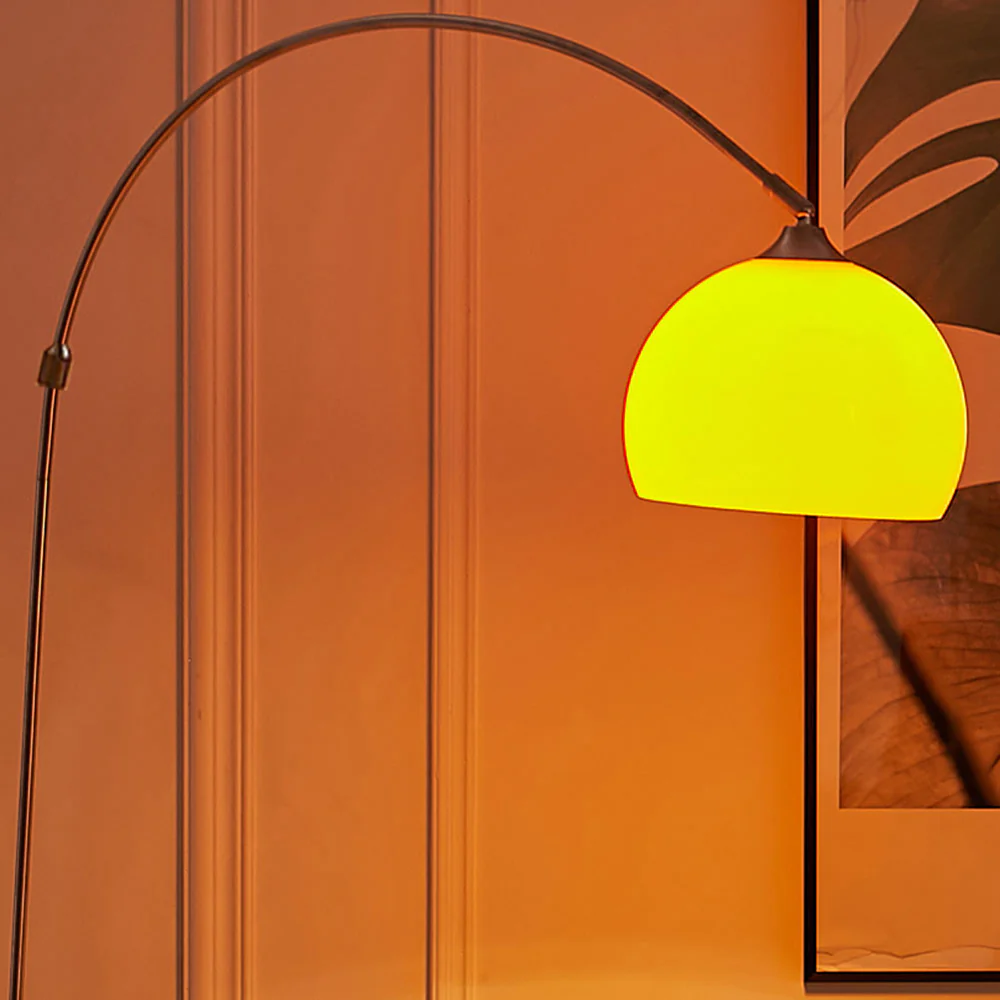 Cottonfy UK Arched Floor Lamp With Marble Base - Image 4