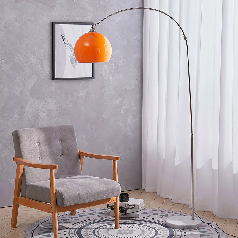 Cottonfy UK Arched Floor Lamp With Marble Base - Image 5