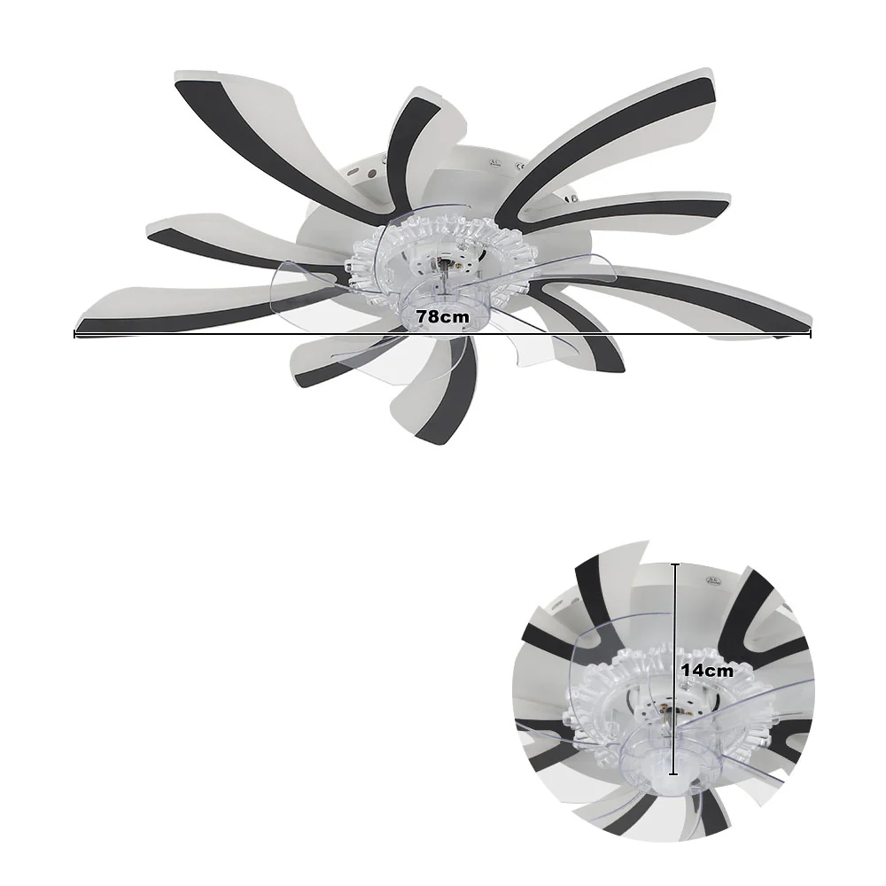 Cottonfy UK Creative Irregular Shape Ceiling Fan Light - Image 3