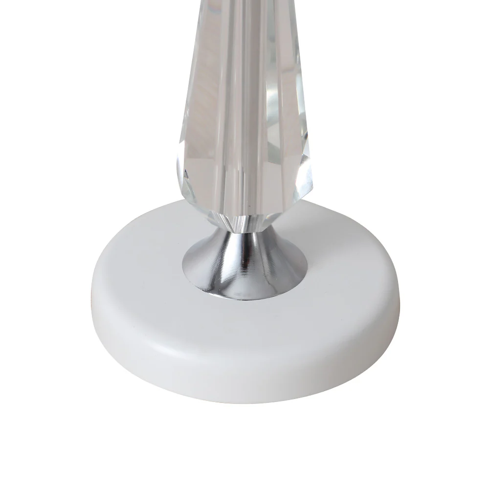 Cottonfy UK Crystal Table Lamp With Scalloped Lampshade - Image 6
