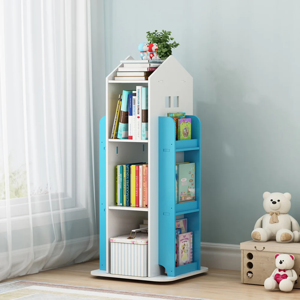 Cottonfy UK Kids' House Frame Rotating Bookshelf - Image 10