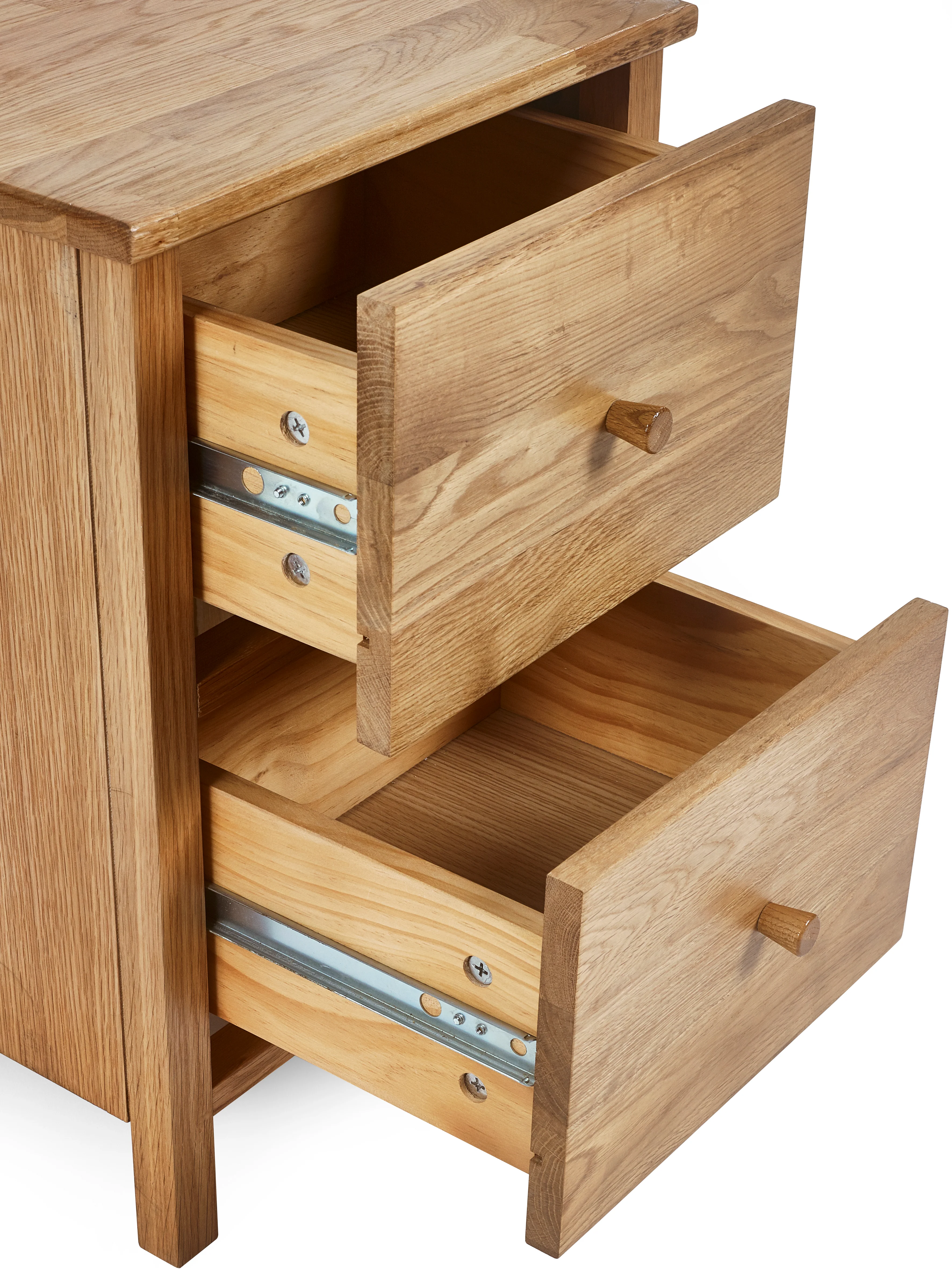 Rowan 2 Drawer Bedside - Oak - Image 3