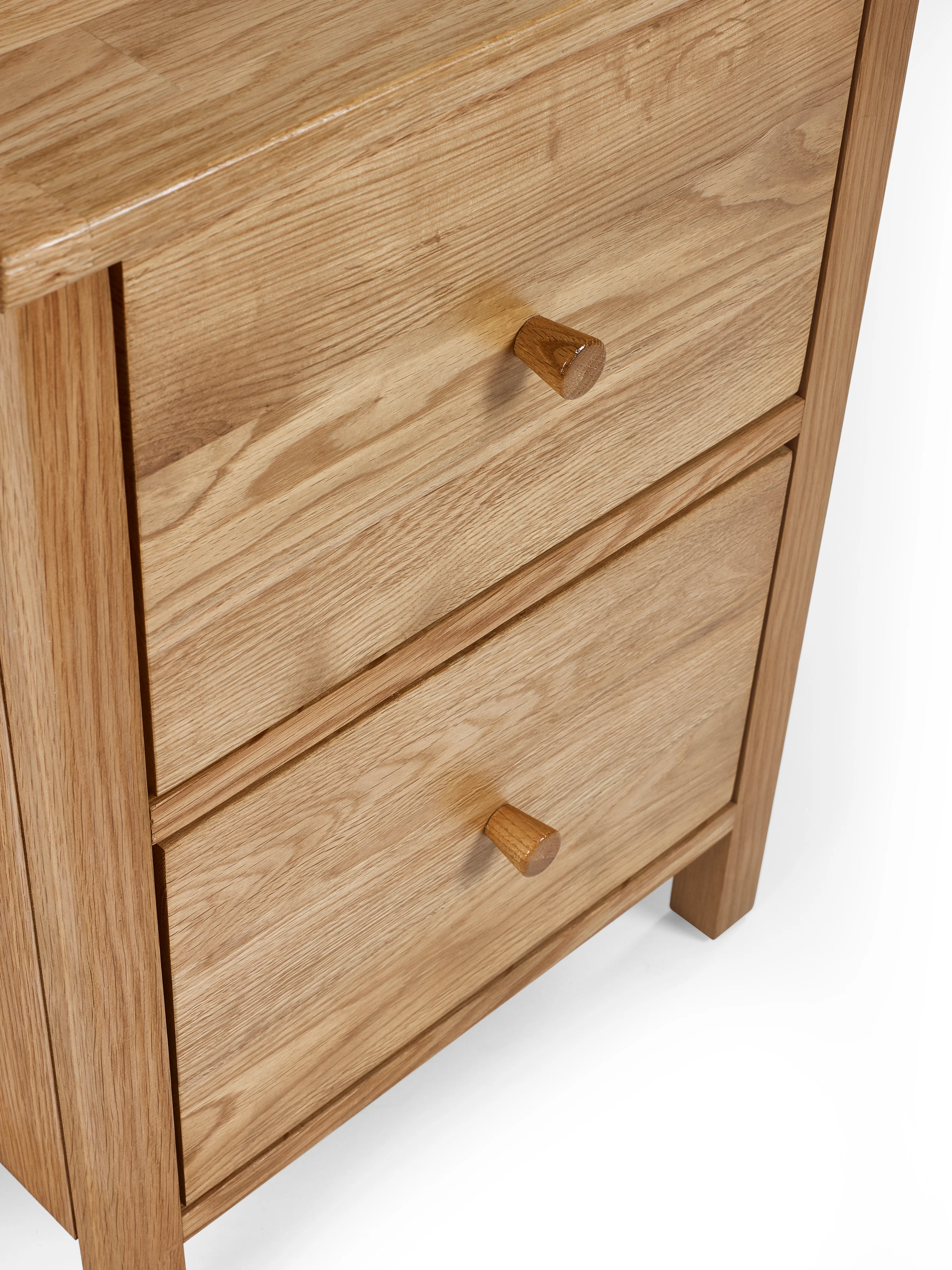 Rowan 2 Drawer Bedside - Oak - Image 4