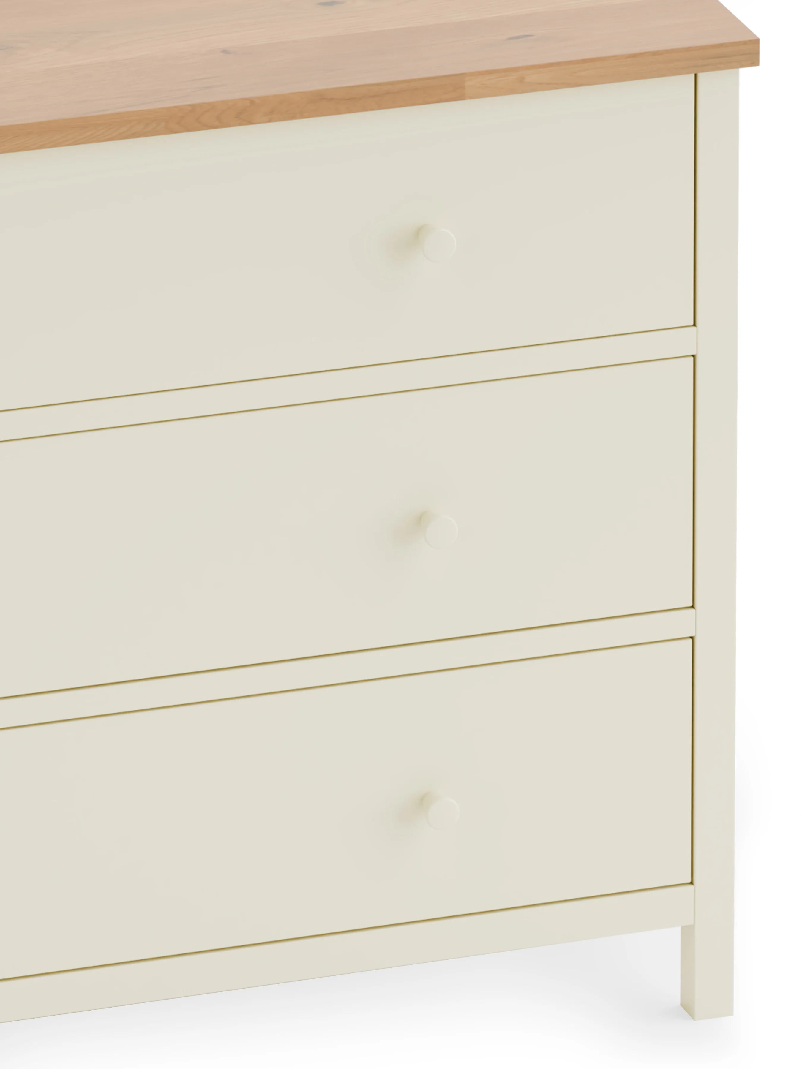 Rowan 3 Drawer Chest - Ivory And Oak - Image 5