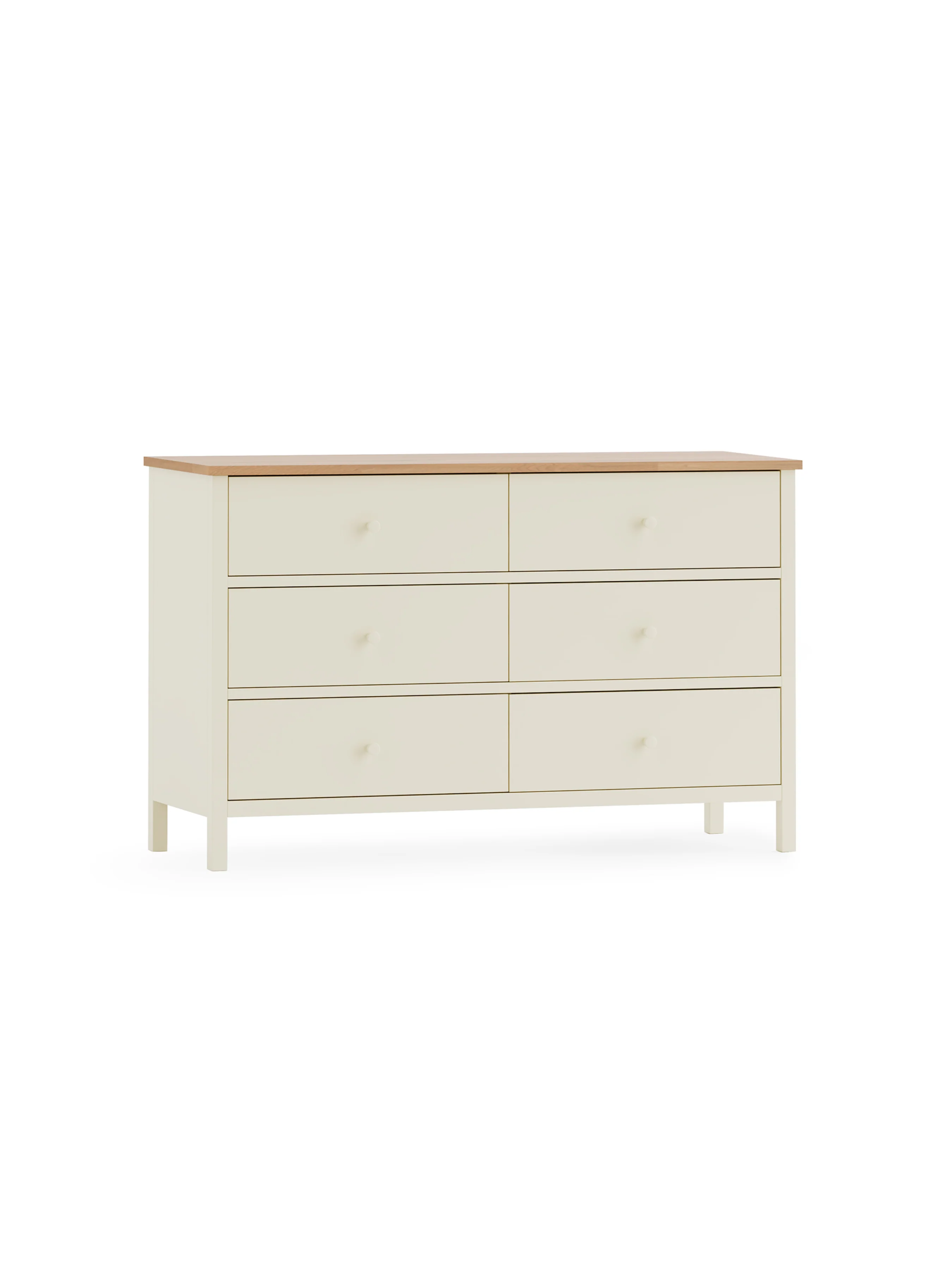 Rowan 6 Drawer Chest - Ivory And Oak - Image 3