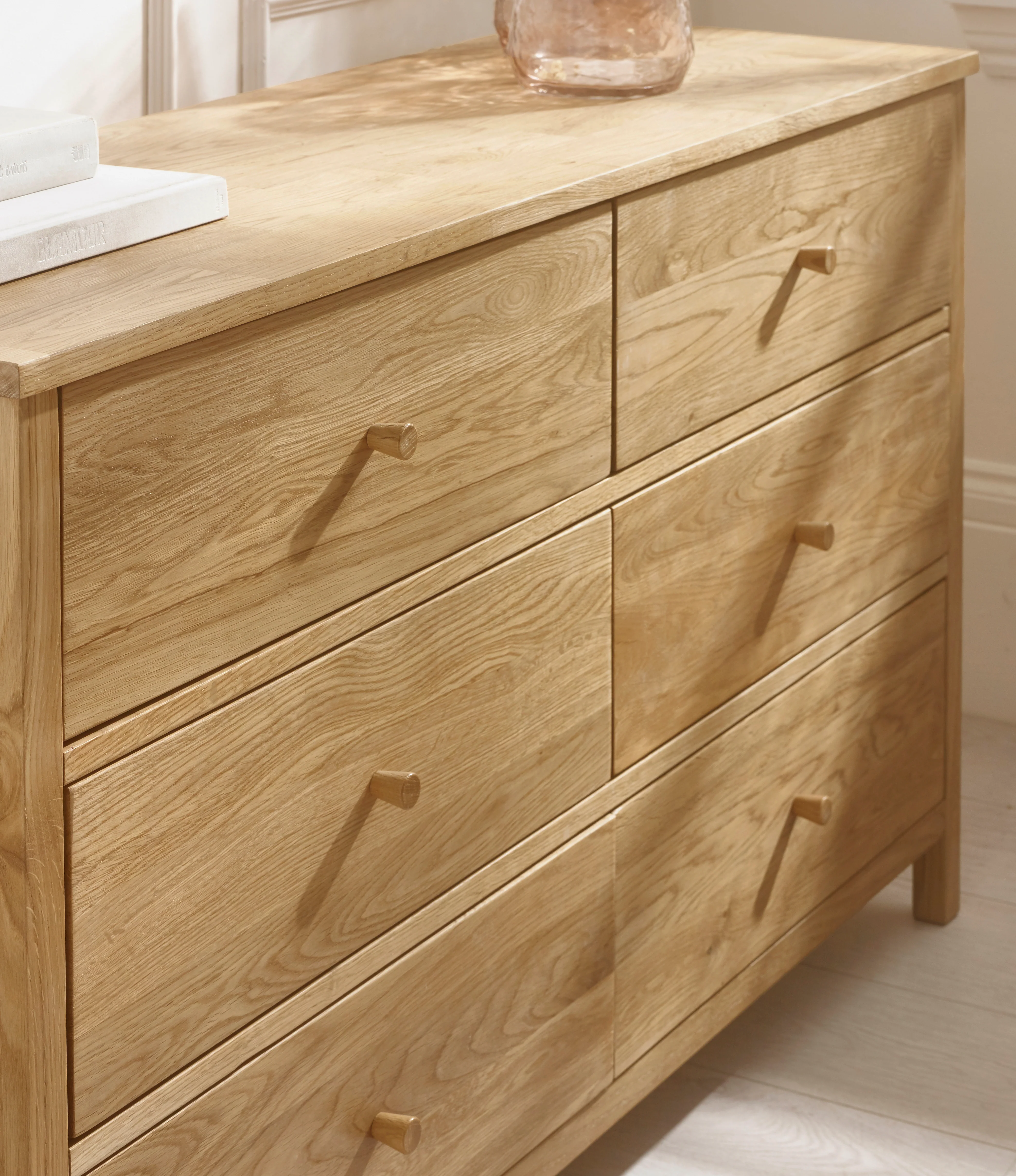 Rowan 6 Drawer Chest - Oak - Image 5