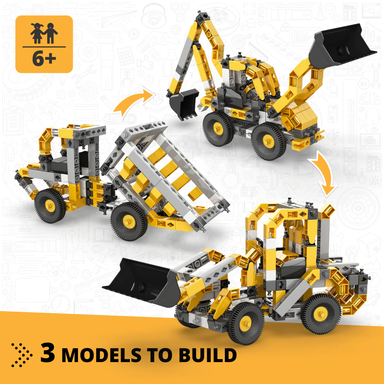 Creative Builder Wheeled Loader Machinery Set - Image 2