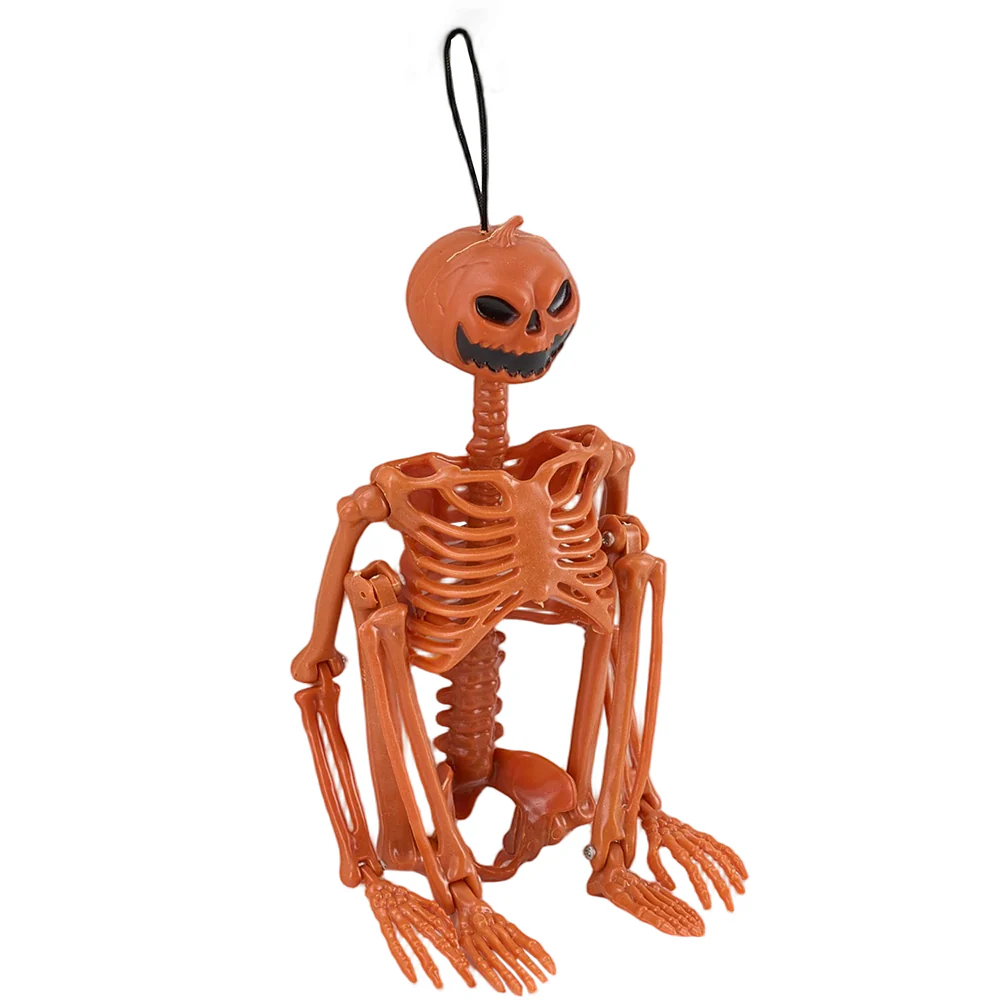 Creepy Posable Pumpkin Skeleton