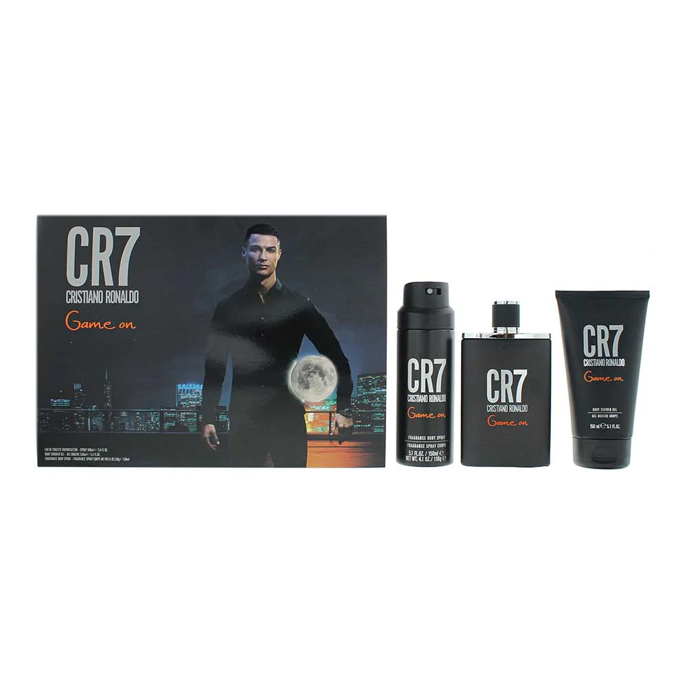Cristiano Ronaldo Cr7 Game On 3 Piece Gift Set: Eau De Toilette 100ml - Shower G