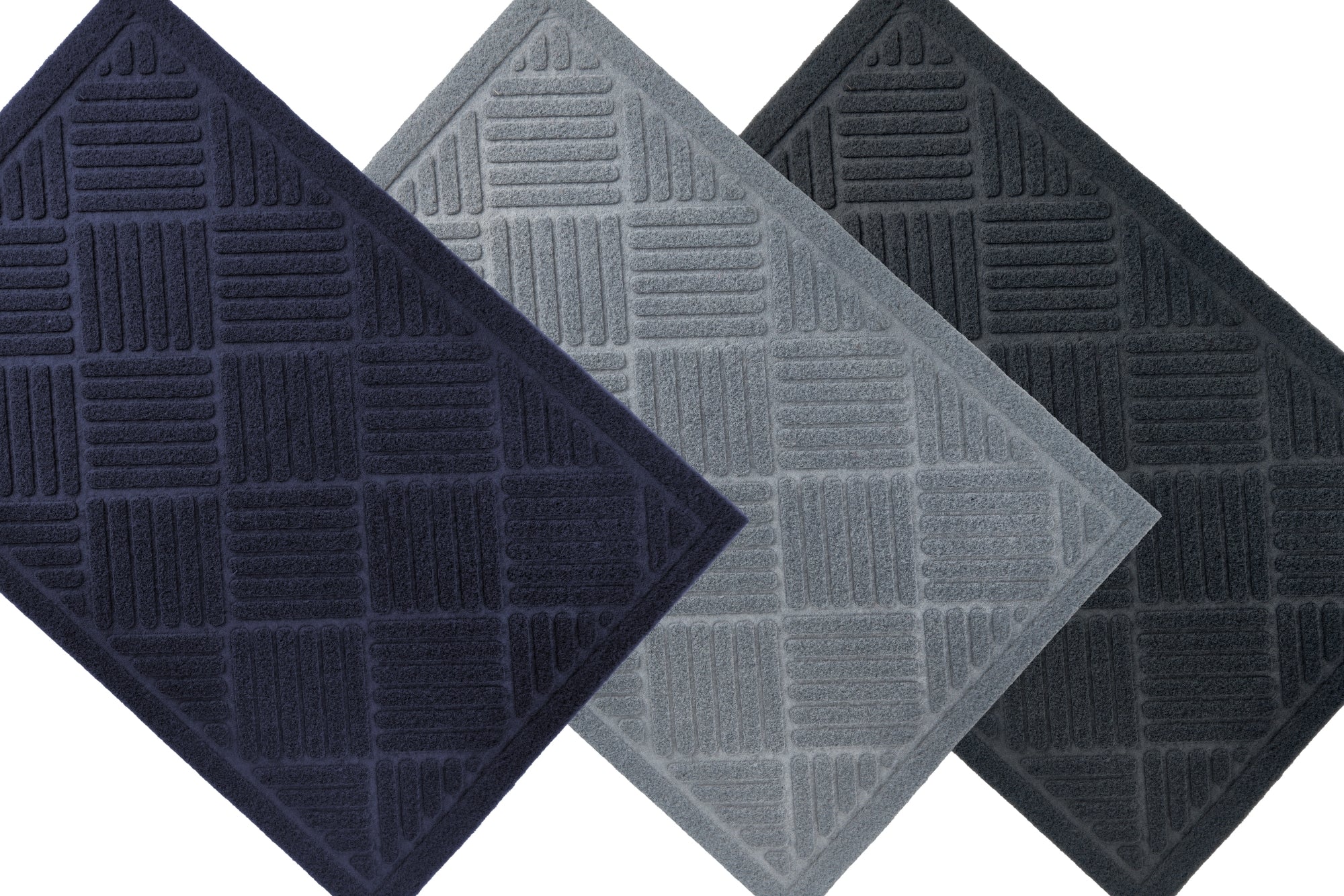 Cross Hatch Easy Care Absorbent Door Mat in Navy - Image 4