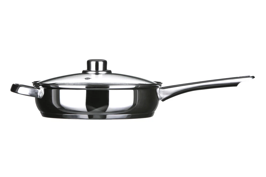 Crosse 24cm Stainless Steel Non Stick Frypan With Glass Lid - Image 2