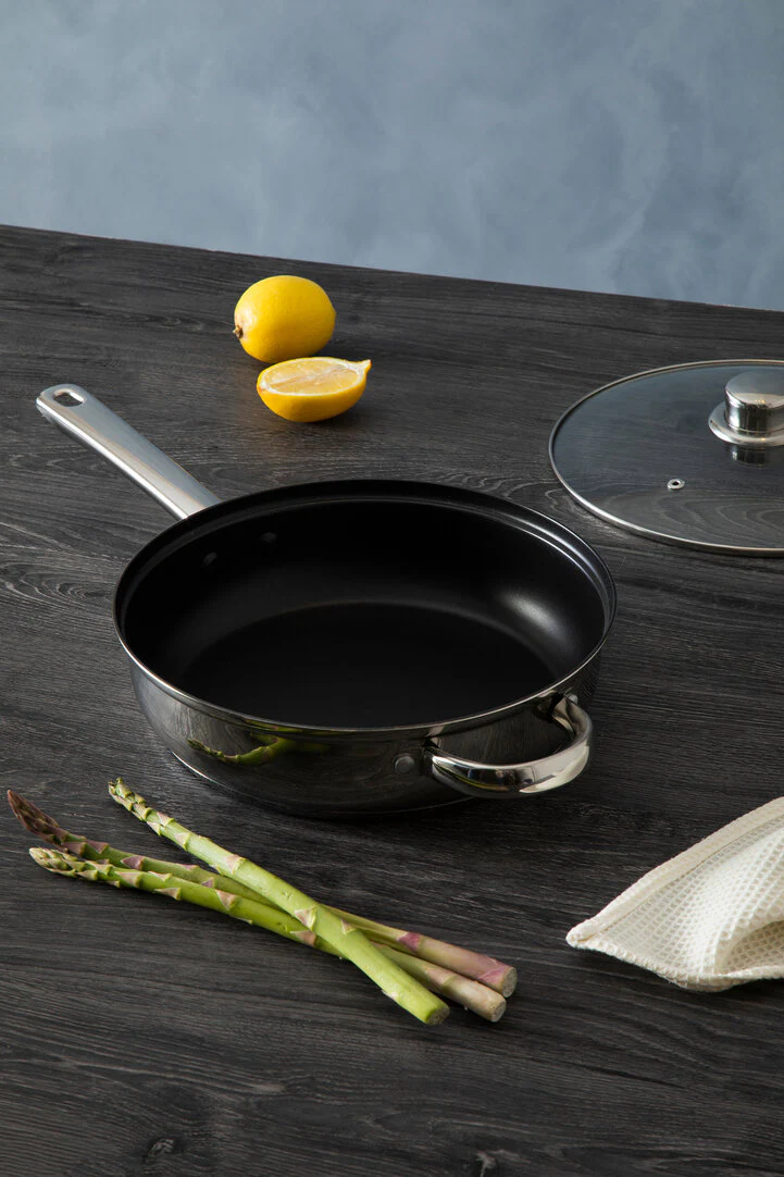 Crosse 24cm Stainless Steel Non Stick Frypan With Glass Lid - Image 5