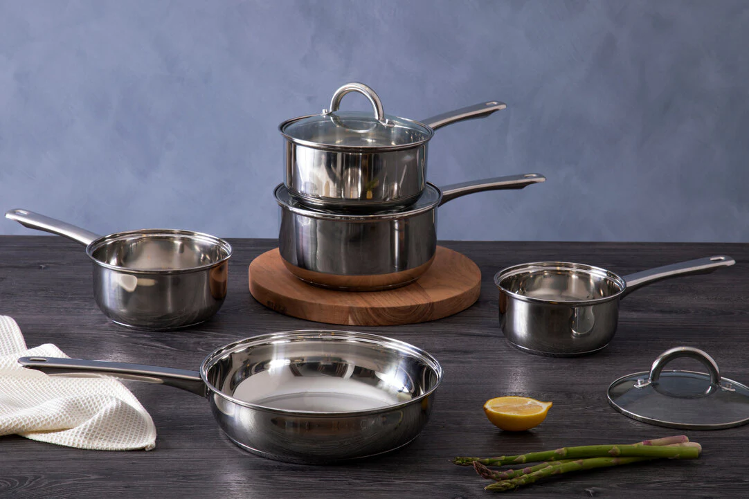 Crosse 5 Piece Stainless Steel Pan Set - Image 2