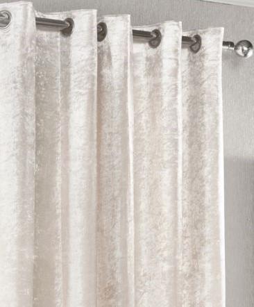 Crushed Velvet Lined Ring Top Curtains