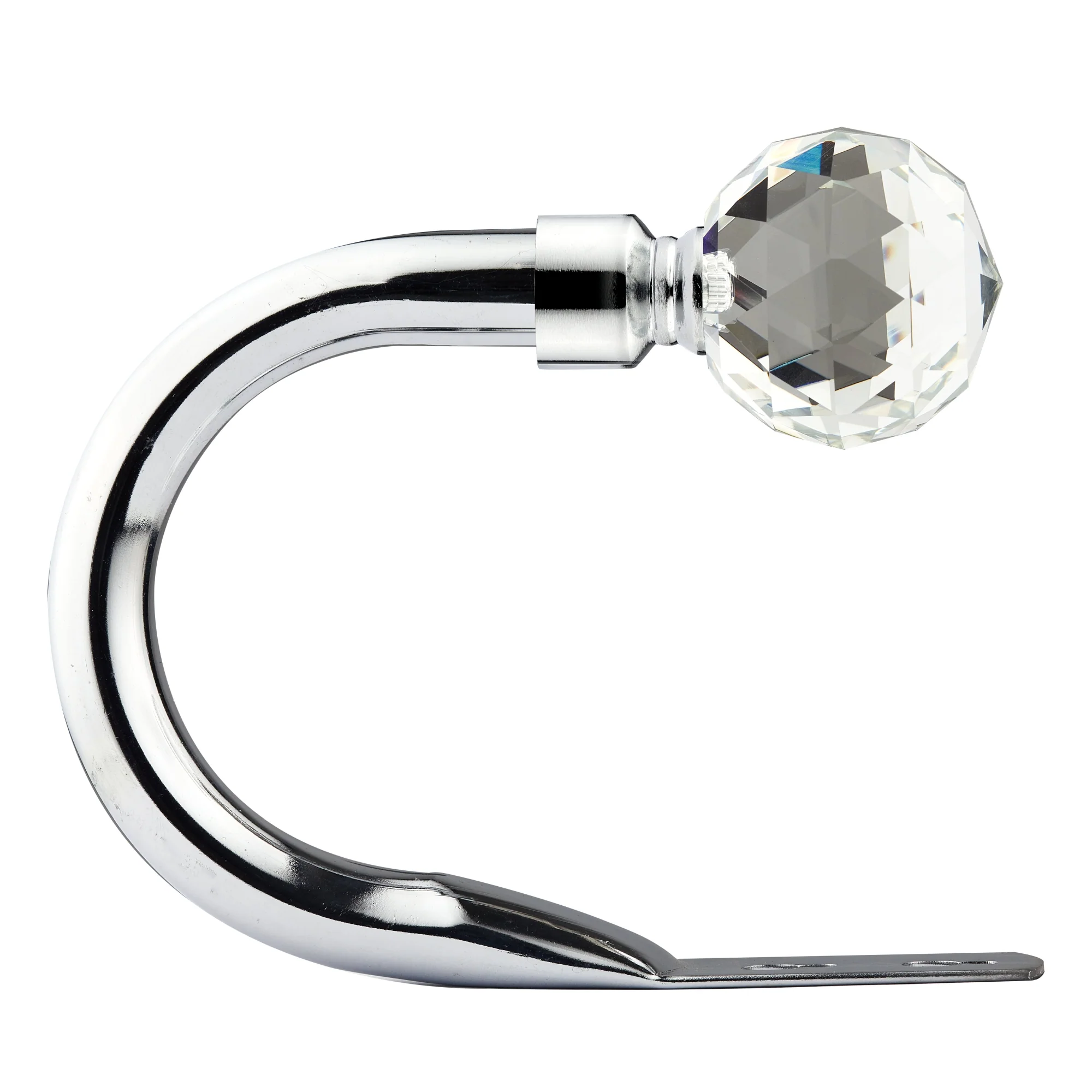 Crystal - Pair of Holdaback Tiebacks with End Finials in Matt Black - Image 11