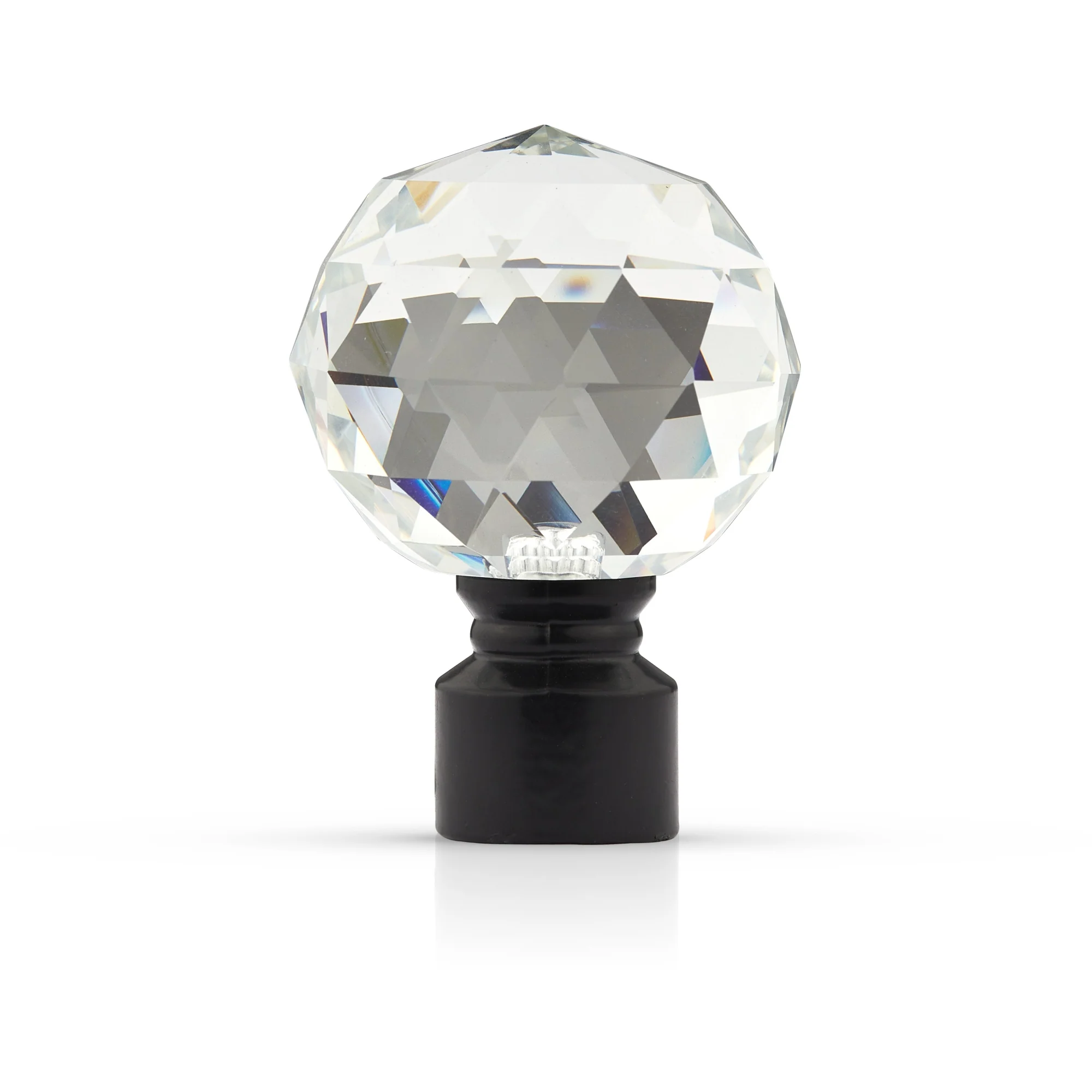 Crystal - Pair of Holdaback Tiebacks with End Finials in Matt Black - Image 4