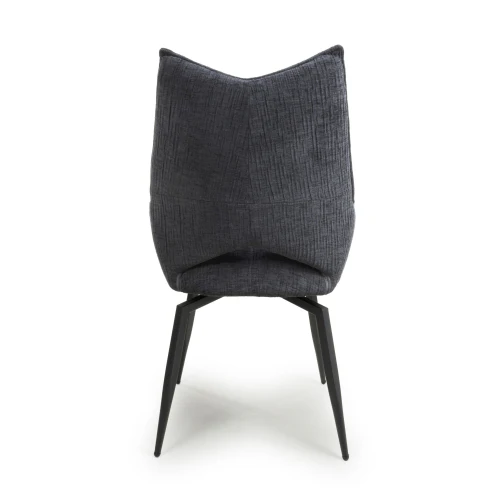 Dakar Textured Effect Charcoal Swivel Chair - Image 5