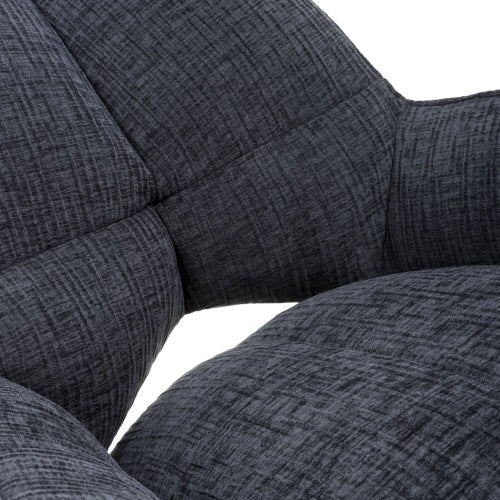 Dakar Textured Effect Charcoal Swivel Chair - Image 6