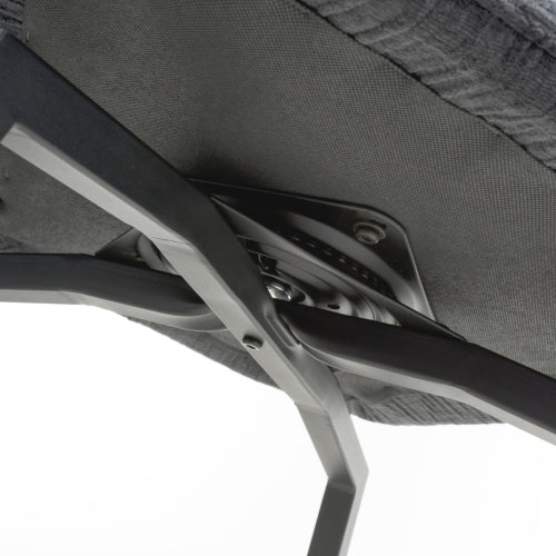 Dakar Textured Effect Charcoal Swivel Chair - Image 9