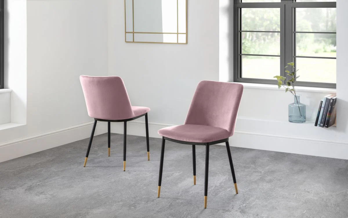Delaunay Dining Chair - Pink/Grey/Blue/Mustard - Image 4