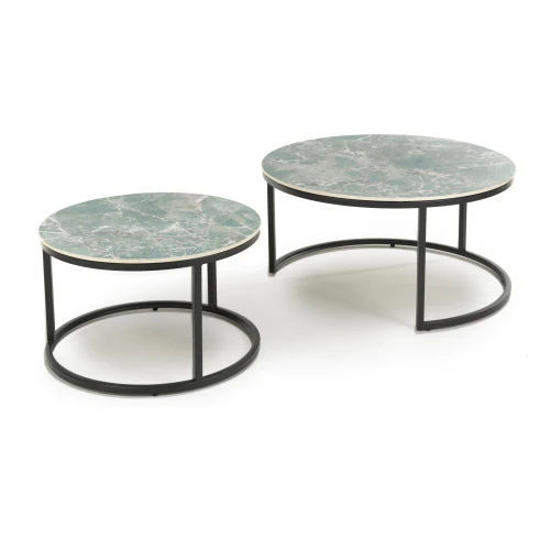 Delta Round Green Nest of Tables - Image 2