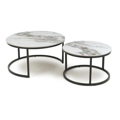 Delta White/Gold Nest of Tables - Image 2