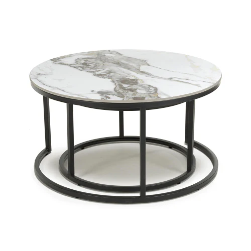 Delta White/Gold Nest of Tables - Image 3