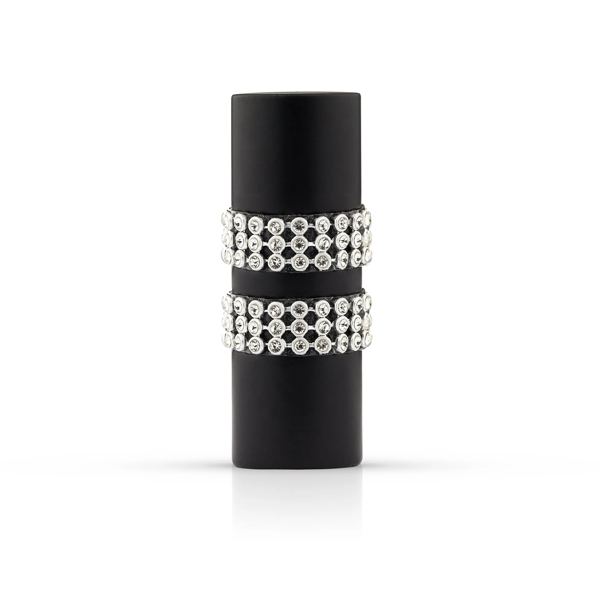 Diamante - Pair of Holdaback Tiebacks with End Finials in Matt Black - Image 4