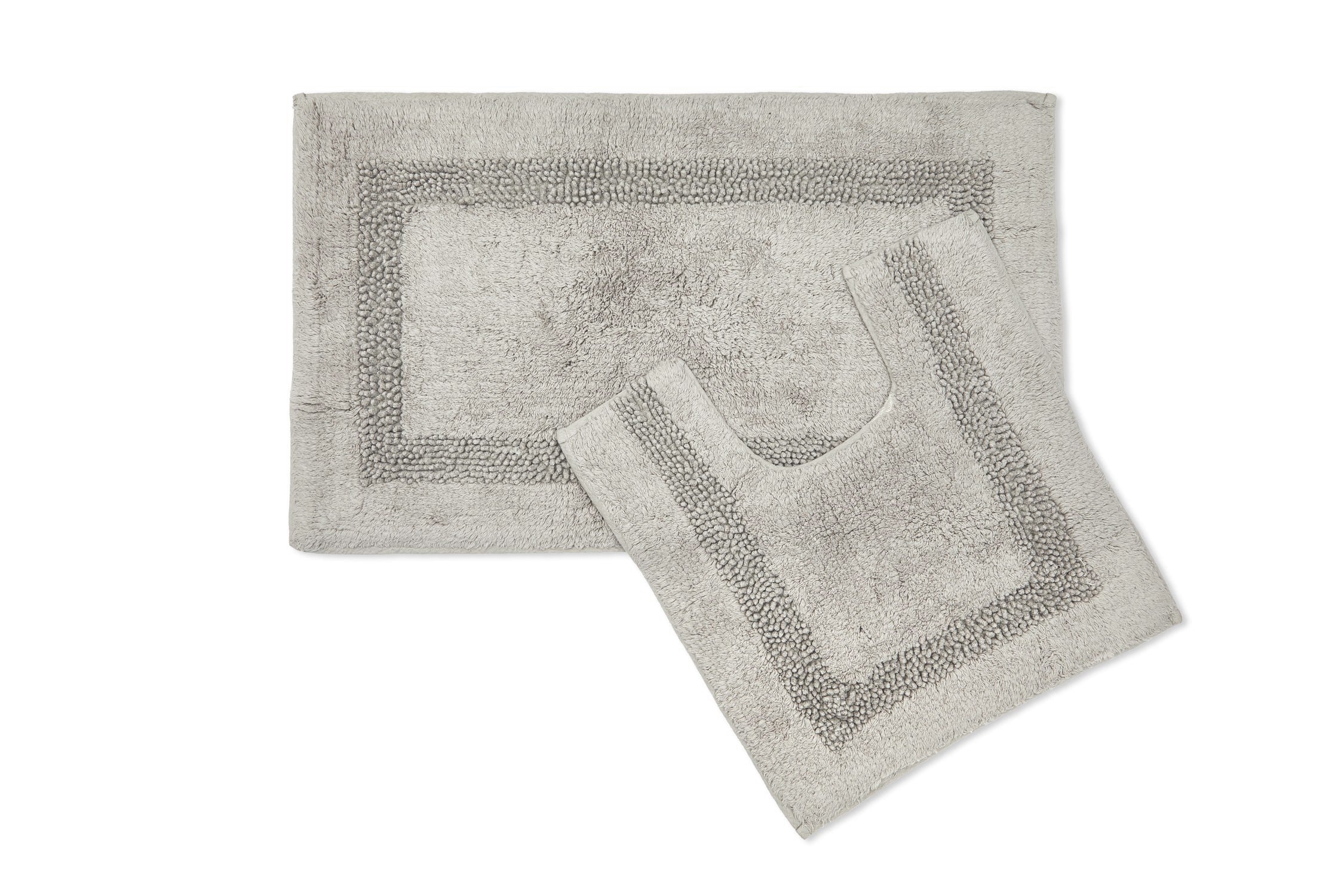 Diamante Sparkle 100% Cotton Heavyweight 2 Piece Bath Mat & Pedestal Bathroom Toilet Set - Image 6