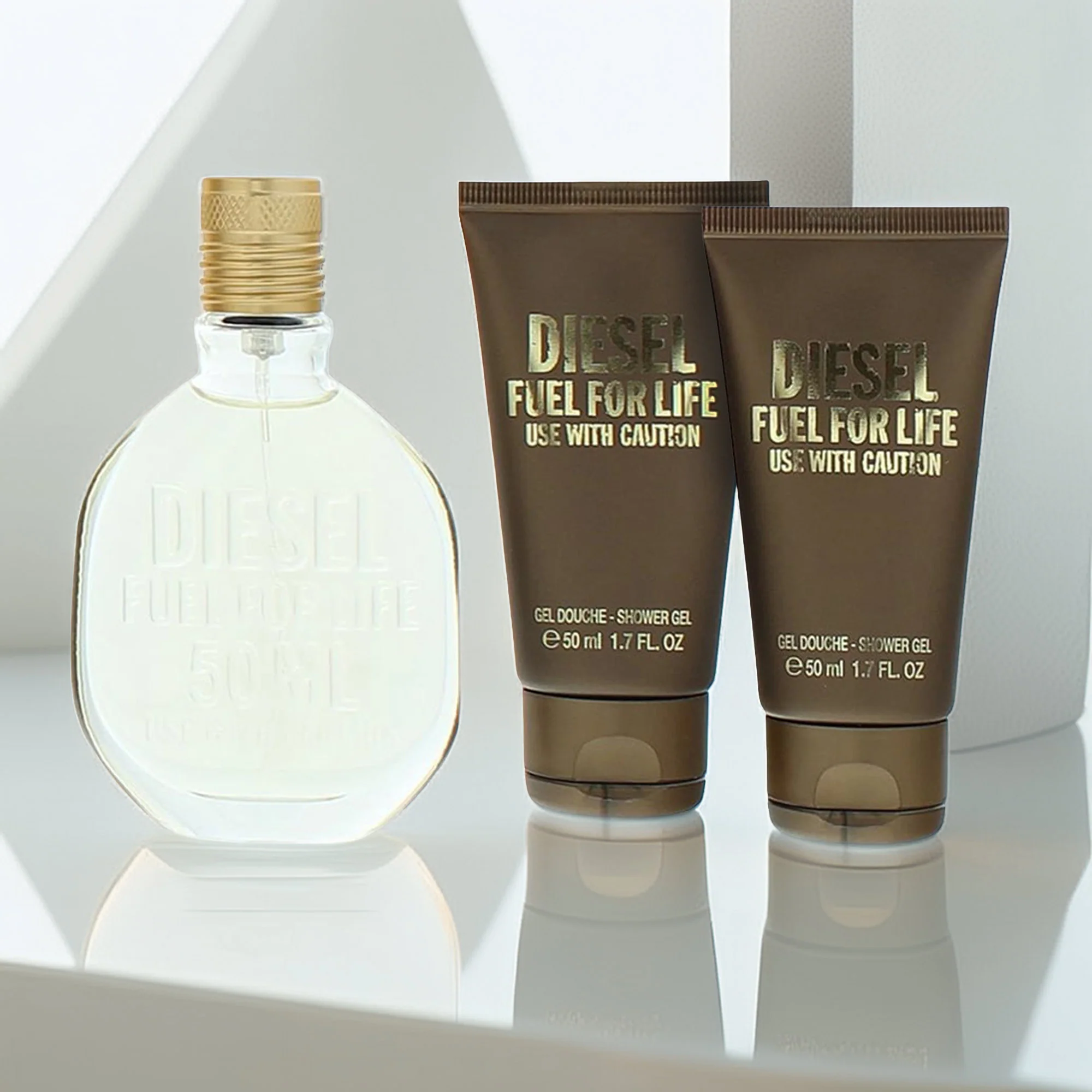 Diesel Fuel For Life Eau De Toilette 3 Piece Gift Set: Eau De Toilette 50ml, X2 Shower Gel 50ml - Image 2